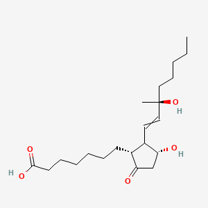molecular formula C21H36O5 B1218464 7-[(1R,3R)-3-hydroxy-2-[(3S)-3-hydroxy-3-methyloct-1-enyl]-5-oxocyclopentyl]heptanoic acid 