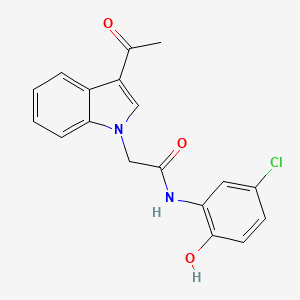 2-(3-acetyl-1H-indol-1-yl)-N-(5-chloro-2-hydroxyphenyl)acetamide