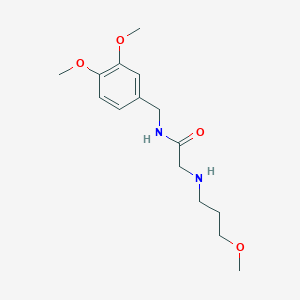 N-[(3,4-dimethoxyphenyl)methyl]-2-[(3-methoxypropyl)amino]acetamide