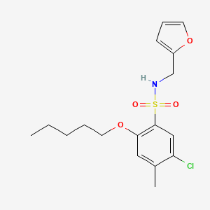 [(5-Chloro-4-methyl-2-pentyloxyphenyl)sulfonyl](2-furylmethyl)amine