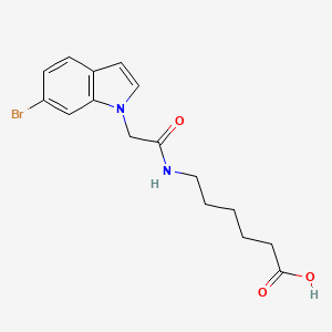 molecular formula C16H19BrN2O3 B12184748 6-{[(6-bromo-1H-indol-1-yl)acetyl]amino}hexanoic acid 