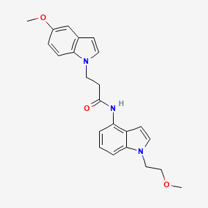 N-[1-(2-methoxyethyl)-1H-indol-4-yl]-3-(5-methoxy-1H-indol-1-yl)propanamide