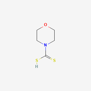 molecular formula C5H9NOS2 B1218479 Morpholine-4-carbodithioic acid CAS No. 3581-30-4