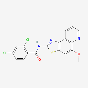 2,4-dichloro-N-[(2Z)-5-methoxy[1,3]thiazolo[4,5-f]quinolin-2(1H)-ylidene]benzamide