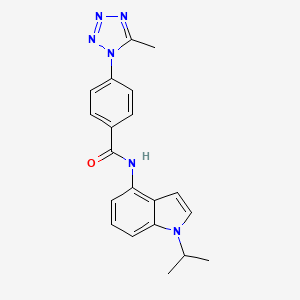 4-(5-methyl-1H-tetrazol-1-yl)-N-[1-(propan-2-yl)-1H-indol-4-yl]benzamide