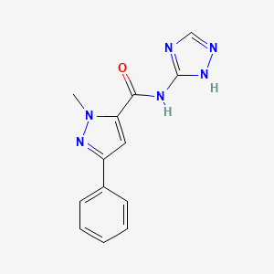 1-methyl-3-phenyl-N-(4H-1,2,4-triazol-3-yl)-1H-pyrazole-5-carboxamide