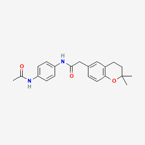 N-[4-(acetylamino)phenyl]-2-(2,2-dimethyl-3,4-dihydro-2H-chromen-6-yl)acetamide