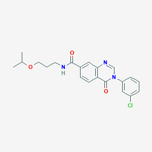 3-(3-chlorophenyl)-4-oxo-N-[3-(propan-2-yloxy)propyl]-3,4-dihydroquinazoline-7-carboxamide