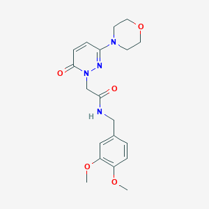 molecular formula C19H24N4O5 B12184859 N-(3,4-dimethoxybenzyl)-2-(3-morpholino-6-oxopyridazin-1(6H)-yl)acetamide 