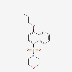 molecular formula C18H23NO4S B12184886 4-[(4-Butoxynaphthyl)sulfonyl]morpholine 