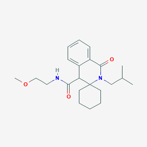 2'-isobutyl-N-(2-methoxyethyl)-1'-oxo-2',4'-dihydro-1'H-spiro[cyclohexane-1,3'-isoquinoline]-4'-carboxamide