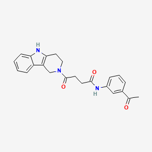 N-(3-acetylphenyl)-4-oxo-4-(1,3,4,5-tetrahydro-2H-pyrido[4,3-b]indol-2-yl)butanamide