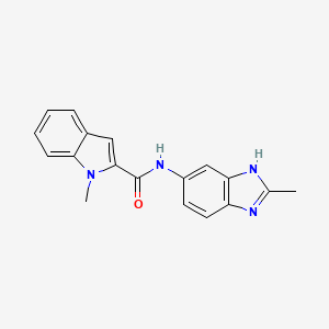 molecular formula C18H16N4O B12184929 1-methyl-N-(2-methyl-1H-benzimidazol-5-yl)-1H-indole-2-carboxamide 