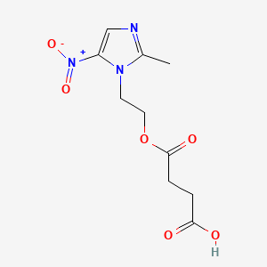 molecular formula C10H13N3O6 B1218493 Metronidazole monosuccinate CAS No. 13182-87-1