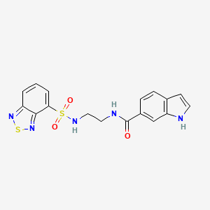 N-{2-[(2,1,3-benzothiadiazol-4-ylsulfonyl)amino]ethyl}-1H-indole-6-carboxamide