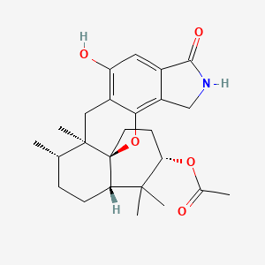 molecular formula C25H33NO5 B1218496 Acetylstachyflin 
