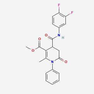 Methyl 4-[(3,4-difluorophenyl)carbamoyl]-2-methyl-6-oxo-1-phenyl-1,4,5,6-tetrahydropyridine-3-carboxylate