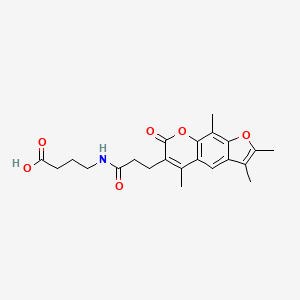 4-{[3-(2,3,5,9-tetramethyl-7-oxo-7H-furo[3,2-g]chromen-6-yl)propanoyl]amino}butanoic acid