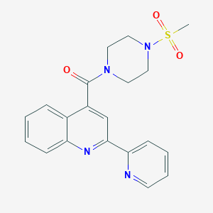 [4-(Methylsulfonyl)piperazino][2-(2-pyridyl)-4-quinolyl]methanone