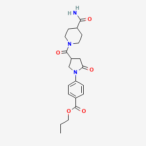 Propyl 4-{4-[(4-carbamoylpiperidin-1-yl)carbonyl]-2-oxopyrrolidin-1-yl}benzoate