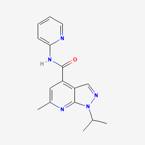 6-methyl-1-(propan-2-yl)-N-(pyridin-2-yl)-1H-pyrazolo[3,4-b]pyridine-4-carboxamide