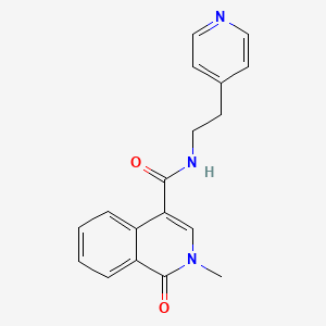 2-methyl-1-oxo-N-[2-(pyridin-4-yl)ethyl]-1,2-dihydroisoquinoline-4-carboxamide