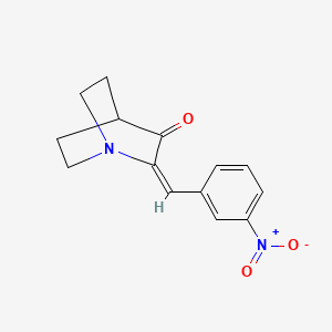 molecular formula C14H14N2O3 B1218512 2-(3-硝基-亚苄基)-1-氮杂-双环[2.2.2]辛烷-3-酮 