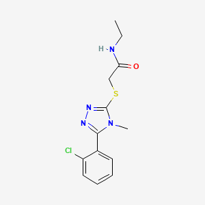 2-{[5-(2-chlorophenyl)-4-methyl-4H-1,2,4-triazol-3-yl]sulfanyl}-N-ethylacetamide