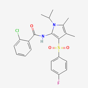 2-chloro-N-{3-[(4-fluorophenyl)sulfonyl]-4,5-dimethyl-1-(propan-2-yl)-1H-pyrrol-2-yl}benzamide