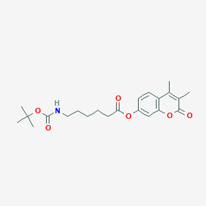 molecular formula C22H29NO6 B12185179 3,4-dimethyl-2-oxo-2H-chromen-7-yl 6-[(tert-butoxycarbonyl)amino]hexanoate 