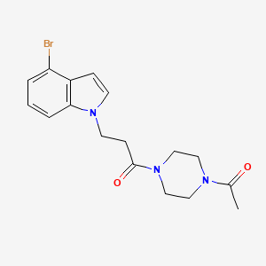 1-(4-acetylpiperazin-1-yl)-3-(4-bromo-1H-indol-1-yl)propan-1-one