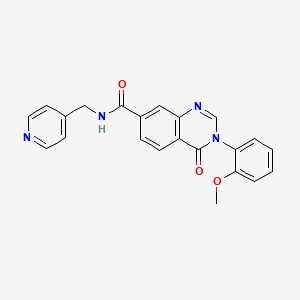 3-(2-methoxyphenyl)-4-oxo-N-(pyridin-4-ylmethyl)-3,4-dihydroquinazoline-7-carboxamide