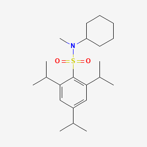 molecular formula C22H37NO2S B12185231 Cyclohexylmethyl{[2,4,6-tris(methylethyl)phenyl]sulfonyl}amine 