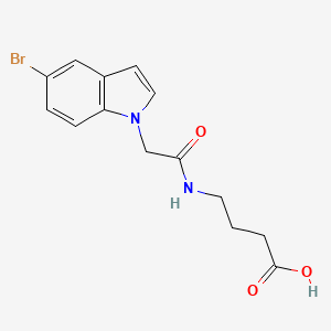 molecular formula C14H15BrN2O3 B12185268 4-{[(5-bromo-1H-indol-1-yl)acetyl]amino}butanoic acid 