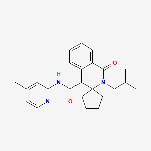 2'-(2-methylpropyl)-N-(4-methylpyridin-2-yl)-1'-oxo-1',4'-dihydro-2'H-spiro[cyclopentane-1,3'-isoquinoline]-4'-carboxamide