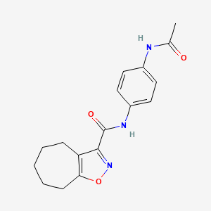 N-[4-(acetylamino)phenyl]-5,6,7,8-tetrahydro-4H-cyclohepta[d][1,2]oxazole-3-carboxamide