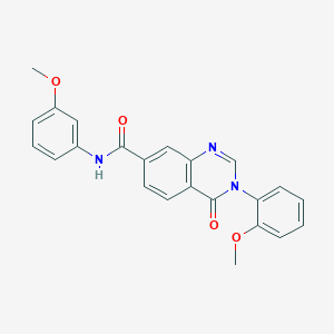 3-(2-methoxyphenyl)-N-(3-methoxyphenyl)-4-oxo-3,4-dihydroquinazoline-7-carboxamide