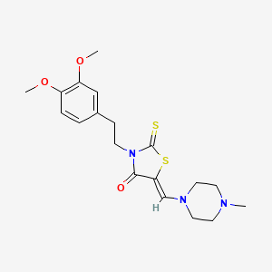 (5Z)-3-[2-(3,4-dimethoxyphenyl)ethyl]-5-[(4-methylpiperazin-1-yl)methylidene]-2-thioxo-1,3-thiazolidin-4-one