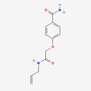 molecular formula C12H14N2O3 B12185397 4-[(N-prop-2-enylcarbamoyl)methoxy]benzamide 