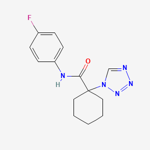 N-(4-fluorophenyl)-1-(1H-tetrazol-1-yl)cyclohexanecarboxamide