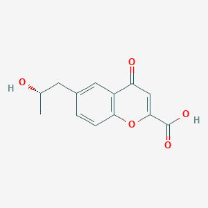 molecular formula C13H12O5 B121854 6-(2'-Hydroxypropyl)chromone-2-carboxylate CAS No. 141474-83-1
