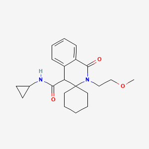 molecular formula C21H28N2O3 B12185422 N-cyclopropyl-2'-(2-methoxyethyl)-1'-oxo-1',4'-dihydro-2'H-spiro[cyclohexane-1,3'-isoquinoline]-4'-carboxamide 