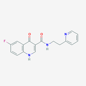 6-fluoro-4-hydroxy-N-(2-(pyridin-2-yl)ethyl)quinoline-3-carboxamide