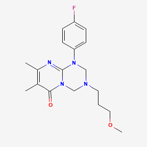 1-(4-fluorophenyl)-3-(3-methoxypropyl)-7,8-dimethyl-1,2,3,4-tetrahydro-6H-pyrimido[1,2-a][1,3,5]triazin-6-one