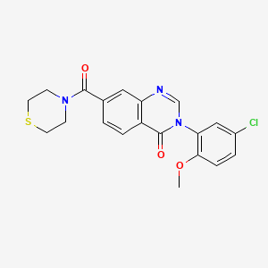 3-(5-chloro-2-methoxyphenyl)-7-(thiomorpholin-4-ylcarbonyl)quinazolin-4(3H)-one