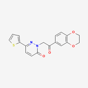 2-[2-(2,3-dihydro-1,4-benzodioxin-6-yl)-2-oxoethyl]-6-(thiophen-2-yl)pyridazin-3(2H)-one