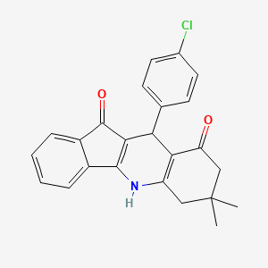 7,7-Dimethyl-10-(4-chlorophenyl)-7,8-dihydro-5H-indeno[1,2-b]quinoline-9,11(6H,10H)-dione