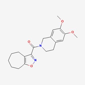 3-[(6,7-dimethoxy-3,4-dihydro-2(1H)-isoquinolinyl)carbonyl]-5,6,7,8-tetrahydro-4H-cyclohepta[d]isoxazole