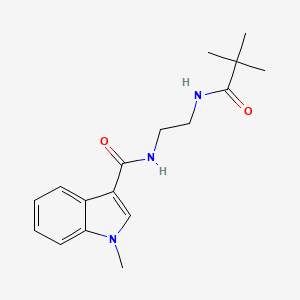 N-{2-[(2,2-dimethylpropanoyl)amino]ethyl}-1-methyl-1H-indole-3-carboxamide