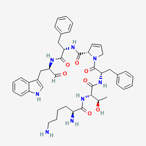 molecular formula C44H54N8O7 B1218557 Cyclo(trp-lys-thr-phe-pro-phe)acetate CAS No. 77236-35-2